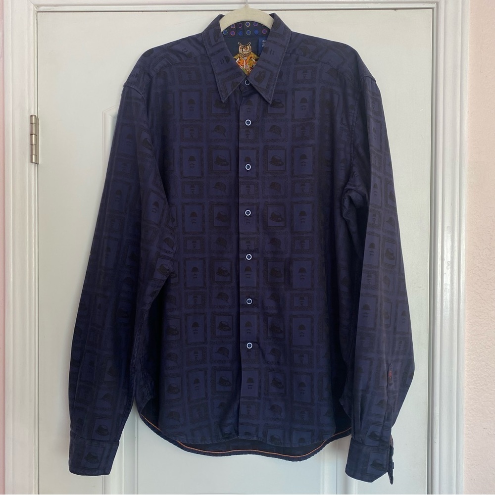 ROBERT GRAHAM 'A MAN'S HAT' SHIRT SIZE LT